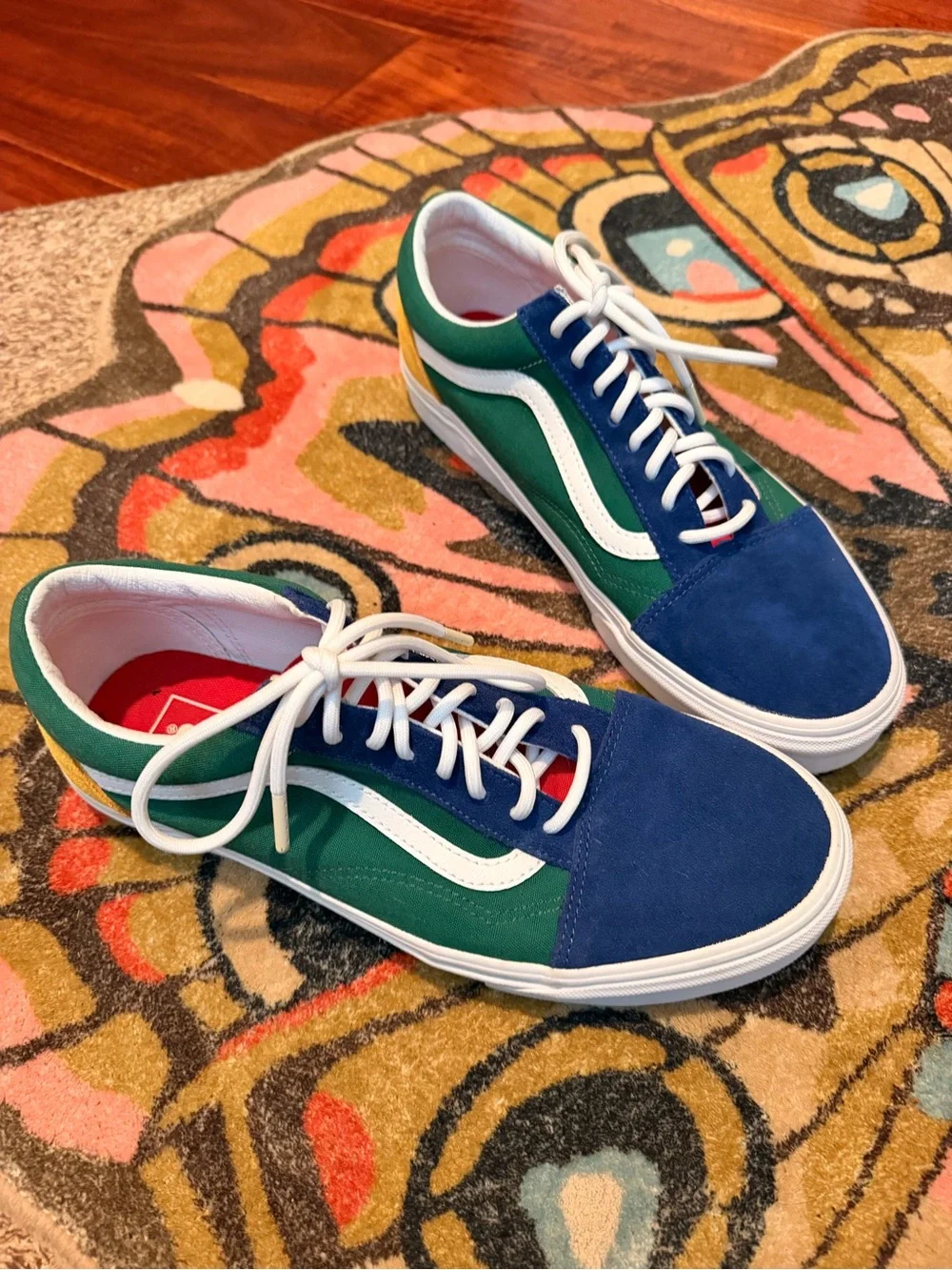 Vans Old Skool Sneakers in Blue, Green and Yellow